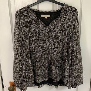 Loft peplum floral blouse